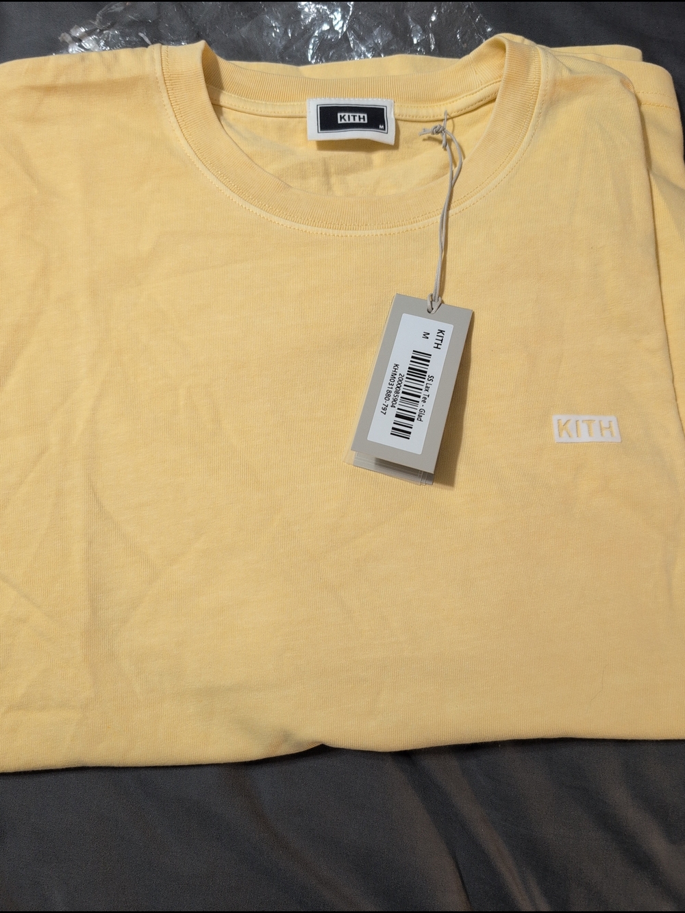 Kith Men's Short Sleeve Crewneck T-Shirt in Pale Yellow